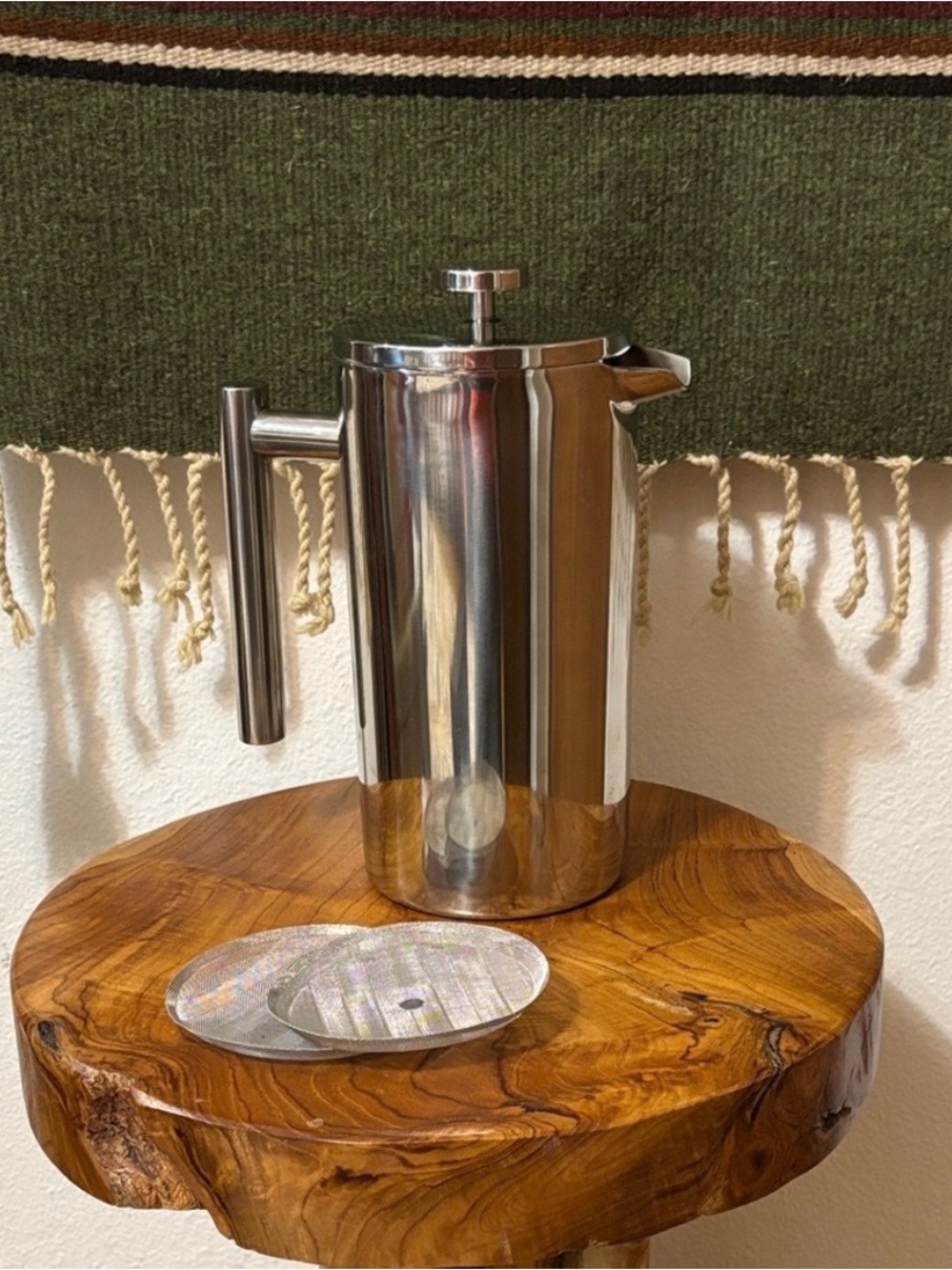 Stainless Steel French Press Coffee Maker - Silver
